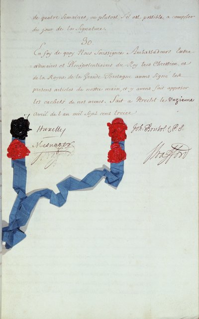 The Treaty of Utrecht, 11th April, 1713 by Unbekannt Unbekannt